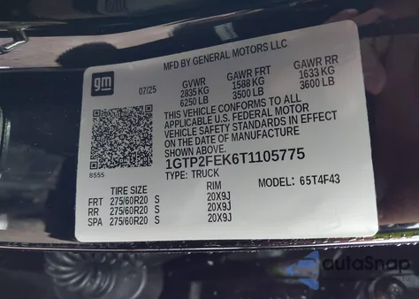 2026 GMC Canyon Denali, 4Wd из США, поврежденный, VIN 1GTP2FEK6T1105775